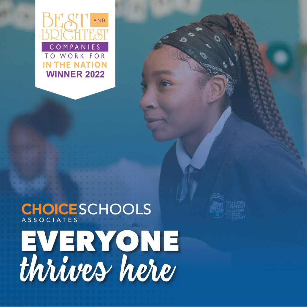 Graphic for Choice Schools Associates' 2022 Best and Brightest Companies to Work For Award