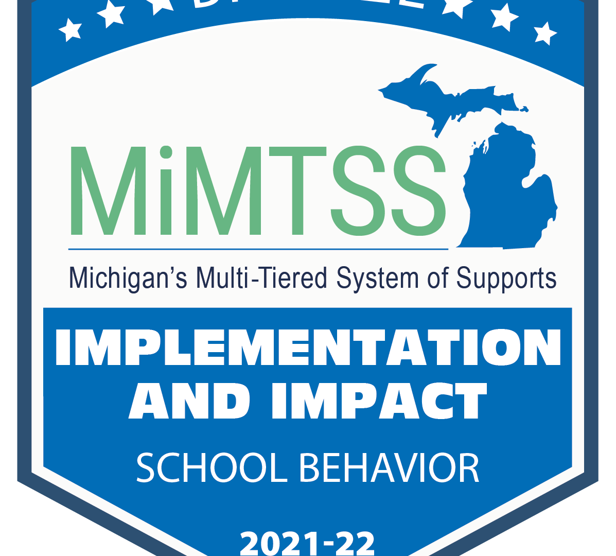 MiMTSS Badge awarded to New Branches Charter Academy for Implementation and Impact on School Behavior
