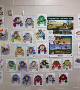 New Branches Charter Academy uses their Power Savers logo as a coloring contest for Earth Day celebrations